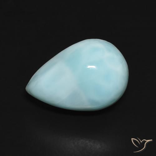 2.94 ct Pear Larimar, 11.7 x 8.1 mm From the Dominican Republic, Photo A