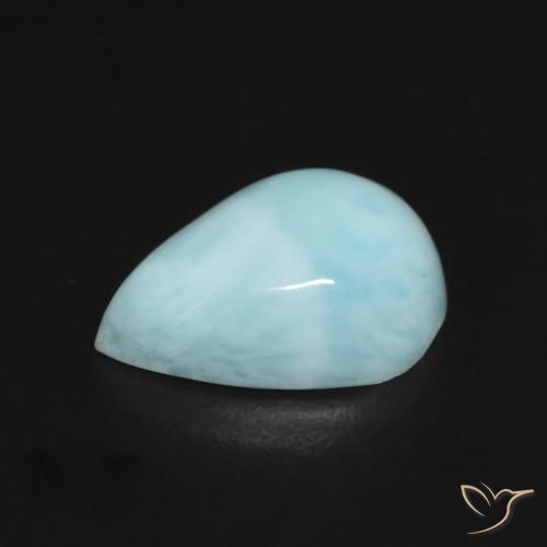 Larimar Gemstone in 12 x 8 mm (calibrated) Size for Sale, Larimar Stone in Light Greenish Blue Color