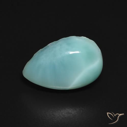 2.75 ct Turquoise Larimar Stone, Natural Larimar in Pear Cabochon Shape for Sale