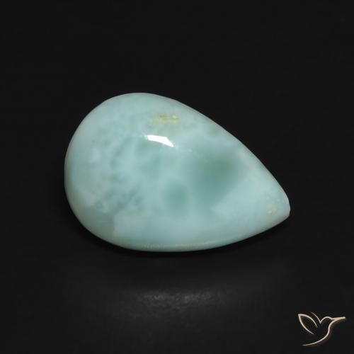 2.15ct Natural Buish Green Larimar, Pear Shape, Opaque