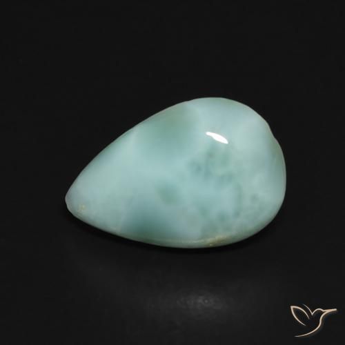2.15 ct Turquoise Larimar Stone, Natural Larimar in Pear Cabochon Shape for Sale