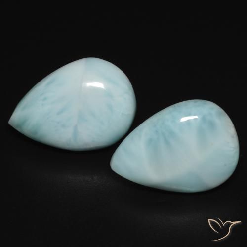 7.4 ct Pear Larimar, 14.2 x 10 mm From the Dominican Republic, Photo A