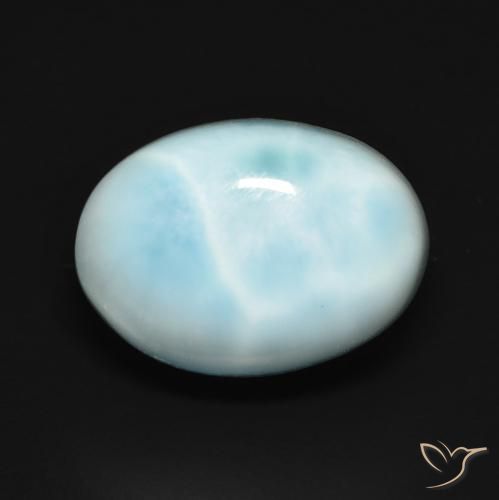 8.99 ct Turquoise Larimar Stone, Natural Larimar in Oval Cabochon Shape for Sale