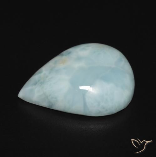 Larimar Gemstone in 16 x 12 mm (calibrated) Size for Sale, Larimar Stone in Light Greenish Blue Color