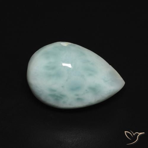 4.17 ct Turquoise Larimar Stone, Natural Larimar in Pear Cabochon Shape for Sale