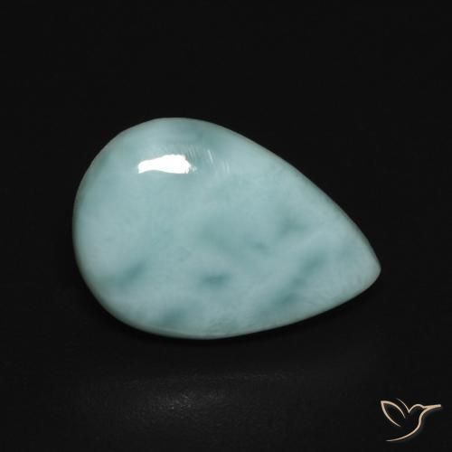 2.76 ct Turquoise Larimar Stone, Natural Larimar in Pear Cabochon Shape for Sale