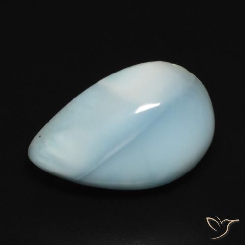4.07 ct Pear Larimar, 13.2 x 8.9 mm From the Dominican Republic, Photo A