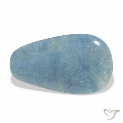 10.81 ct Blue Lazulite Stone, Natural Lazulite in Fancy Cabochon Shape for Sale
