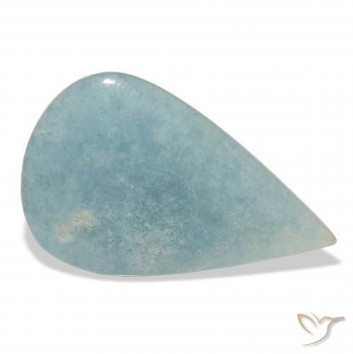 19.52 ct Blue Lazulite Stone, Natural Lazulite in Pear Cabochon Shape for Sale
