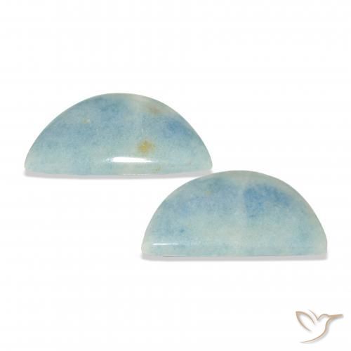 Lazulite Gemstones in 27.5 x 17.7 mm Size for Sale, Lazulite Stones in Light Sky Blue Color