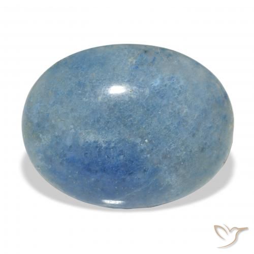 24.67ct Natural Sky Blue Lazulite, Oval, Opaque