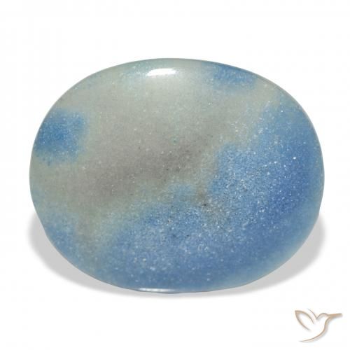 20.64ct Natural Sky Blue Lazulite, Oval, Opaque