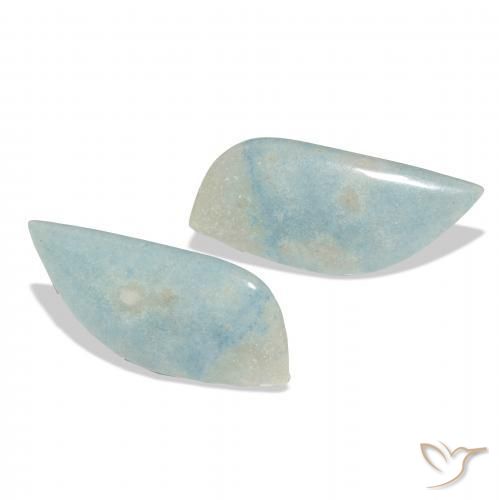 44.13 ctw Blue Lazulite Stones, Natural Lazulite in Fancy Cabochon Shape for Sale