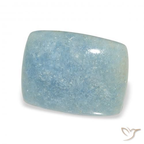 13.08 ct Blue Lazulite Stone, Natural Lazulite in Cushion Cabochon Shape for Sale