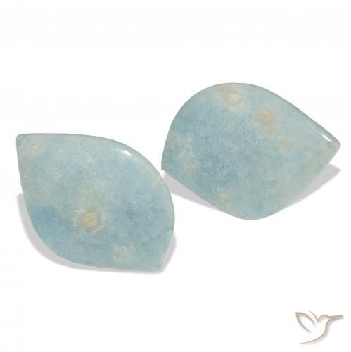 53.69 ctw Blue Lazulite Stones, Natural Lazulite in Fancy Cabochon Shape for Sale