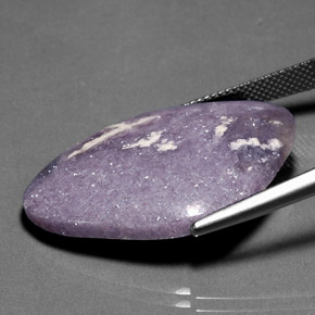 Lepidolite Gemstone in 31.9 x 22.9 mm Size for Sale, Lepidolite Stone in Violet Color