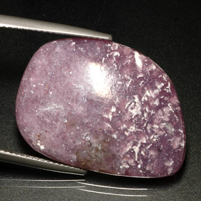 20.92 ct Violet Lepidolite Stone, Natural Lepidolite in Fancy Cabochon Shape for Sale