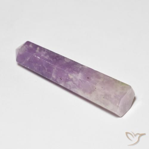22.54 ct Violet Lepidolite Stone, Natural Lepidolite in Pencil Cut Shape for Sale