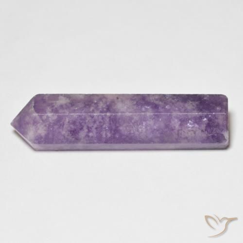 Lepidolite Gemstone in 33.3 x 8.8 mm Size for Sale, Lepidolite Stone in Mauve Violet Color