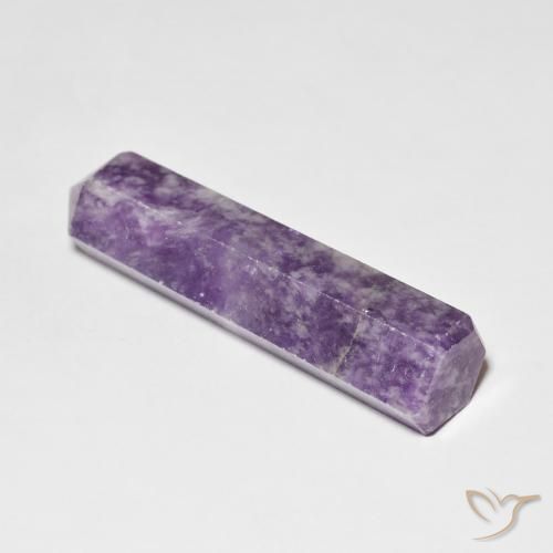 26.87 ct Violet Lepidolite Stone, Natural Lepidolite in Pencil Cut Shape for Sale
