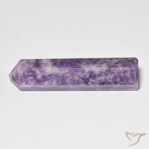 Lepidolite Gemstone in 36.3 x 9.7 mm Size for Sale, Lepidolite Stone in Mauve Violet Color