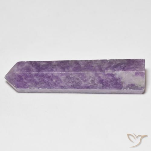 Lepidolite Gemstone in 37.5 x 9.8 mm Size for Sale, Lepidolite Stone in Medium Deep Violet Color