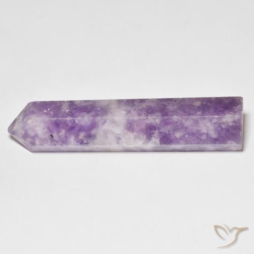 Lepidolite Gemstone in 39.5 x 9.6 mm Size for Sale, Lepidolite Stone in Mauve Violet Color