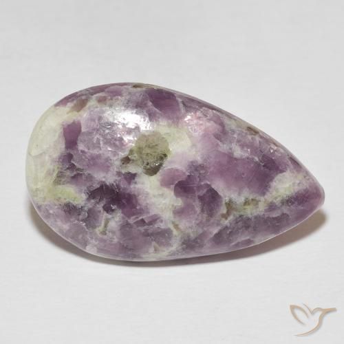 21.98 ct Multicolor Lepidolite Stone, Natural Lepidolite in Pear Cabochon Shape for Sale