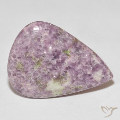 40.40 ct Multicolor Lepidolite Stone, Natural Lepidolite in Pear Cabochon Shape for Sale