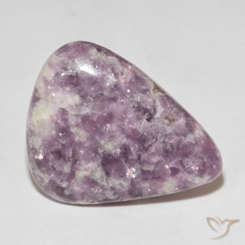 33.16 ct Multicolor Lepidolite Stone, Natural Lepidolite in Pear Cabochon Shape for Sale