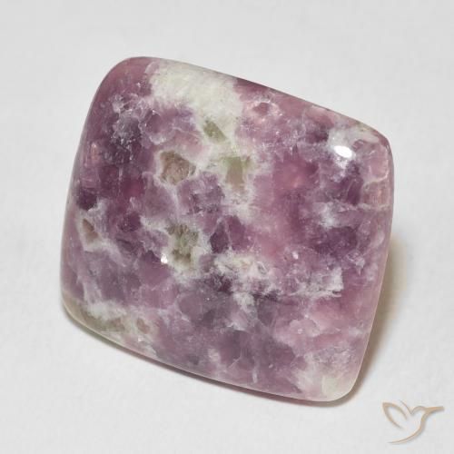 24.29 ct Multicolor Lepidolite Stone, Natural Lepidolite in Cushion Cabochon Shape for Sale