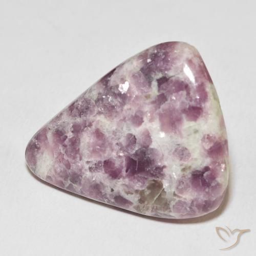 33.84 ct Multicolor Lepidolite Stone, Natural Lepidolite in Pear Cabochon Shape for Sale
