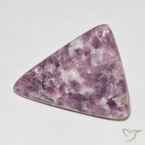 31.40 ct Multicolor Lepidolite Stone, Natural Lepidolite in Trillion Cabochon Shape for Sale