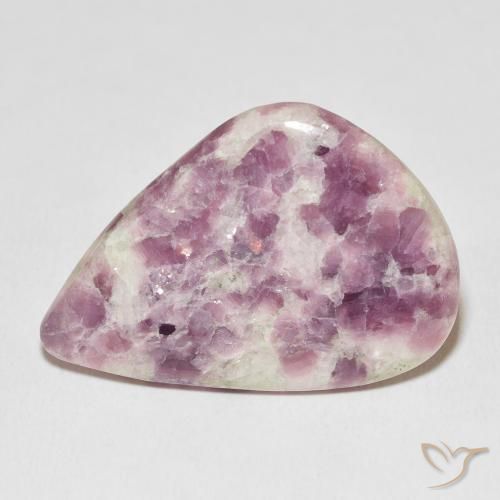 26.22ct Natural Multicolor Lepidolite, Pear Shape, Opaque