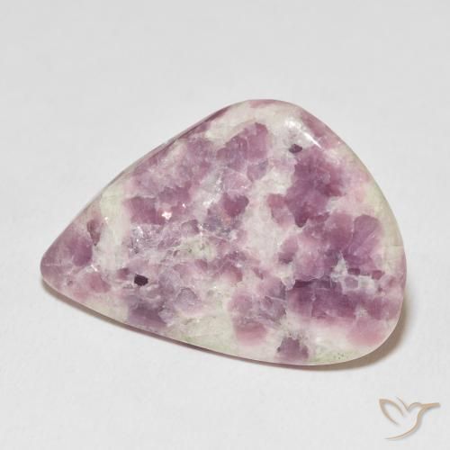 26.22 ct Multicolor Lepidolite Stone, Natural Lepidolite in Pear Cabochon Shape for Sale