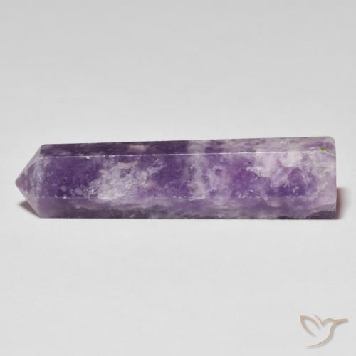 23.59 ct Violet Lepidolite Gemstone, Lepidolite Gem in Pencil Cut Shape for Sale.