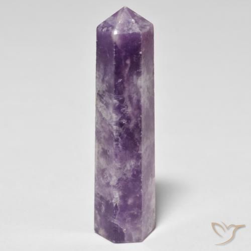 23.59 ct Violet Lepidolite Stone, Natural Lepidolite in Pencil Cut Shape for Sale