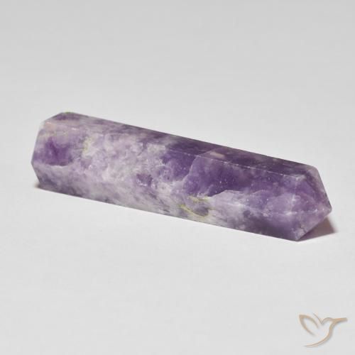 Lepidolite Gemstone in 36 x 9.5 mm Size for Sale, Lepidolite Stone in Medium Deep Violet Color
