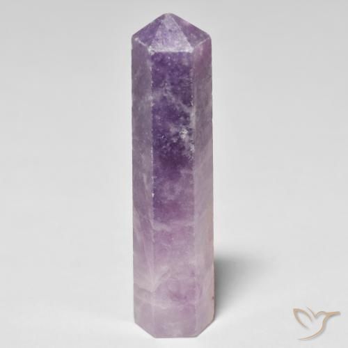 22.69 ct Purple Lepidolite Stone, Natural Lepidolite in Pencil Cut Shape for Sale
