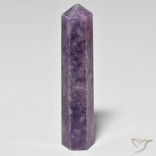 21.66 ct Violet Lepidolite Stone, Natural Lepidolite in Pencil Cut Shape for Sale