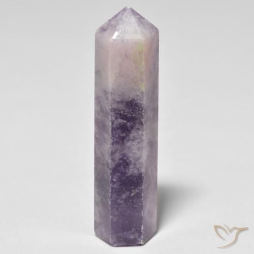 24.83 ct Violet Lepidolite Stone, Natural Lepidolite in Pencil Cut Shape for Sale
