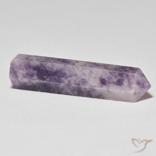 Lepidolite Gemstone in 35.7 x 9.3 mm Size for Sale, Lepidolite Stone in Medium Deep Violet Color
