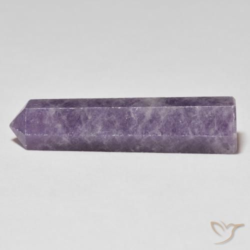 26.71 ct Violet Lepidolite Stone, Natural Lepidolite in Pencil Cut Shape for Sale