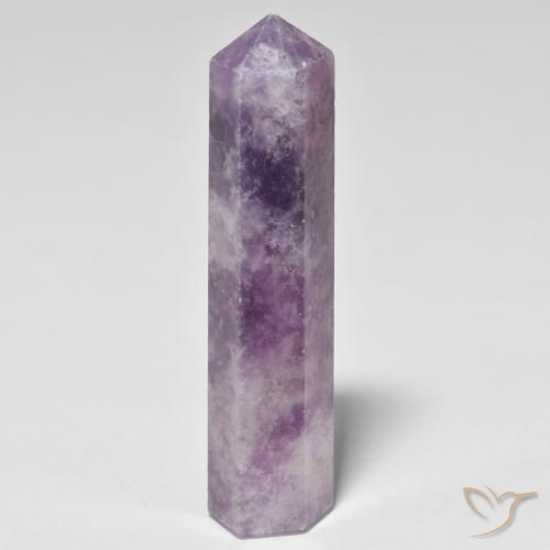 26.63 ct Violet Lepidolite Gemstone, Lepidolite Gem in Pencil Cut Shape for Sale.