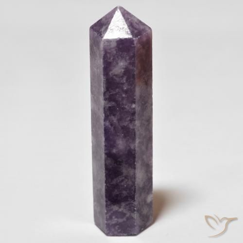 33.05 ct Violet Lepidolite Stone, Natural Lepidolite in Pencil Cut Shape for Sale