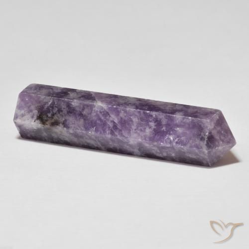 Lepidolite Gemstone in 38.7 x 10.1 mm Size for Sale, Lepidolite Stone in Dark Violet Color