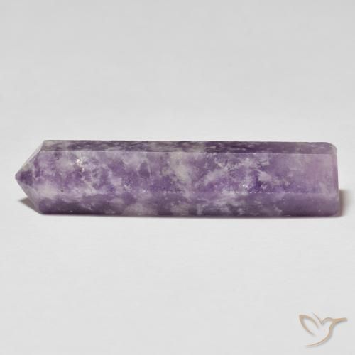 24.50 ct Violet Lepidolite Stone, Natural Lepidolite in Pencil Cut Shape for Sale