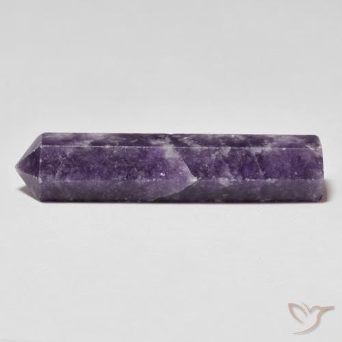 24.60 ct Violet Lepidolite Stone, Natural Lepidolite in Pencil Cut Shape for Sale
