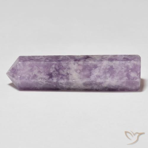 28.79 ct Violet Lepidolite Stone, Natural Lepidolite in Pencil Cut Shape for Sale