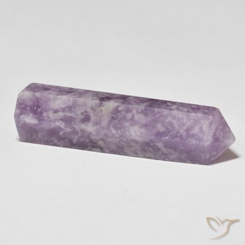 Lepidolite Gemstone in 36.7 x 10.2 mm Size for Sale, Lepidolite Stone in Medium Deep Violet Color